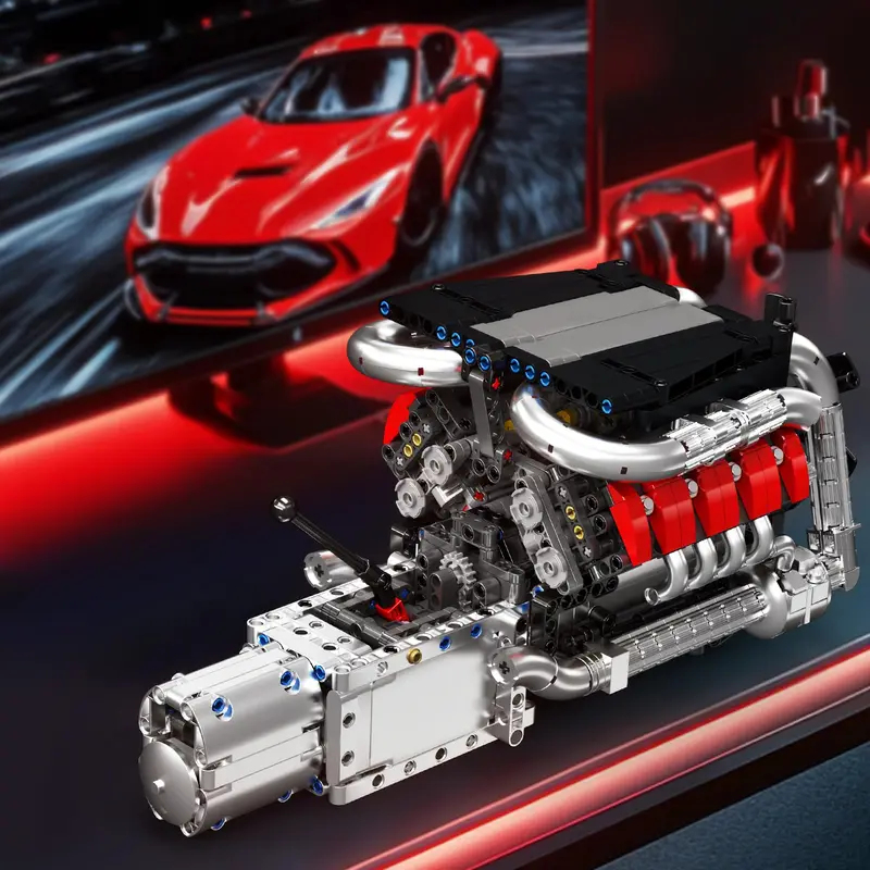 Model Kit V8 Engine - Mould King 10203 1169 Pezzi Kit