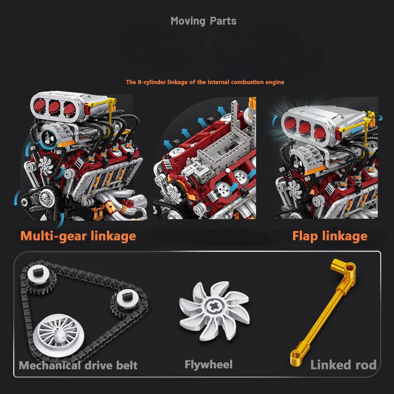 2347 Pezzi Kit di Costruzione  - Model Kit V8 Engine recensione e prezzo