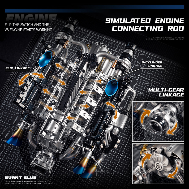 Kit di Costruzione Modello Mot - Model Kit V8 Engine recensione e prezzo