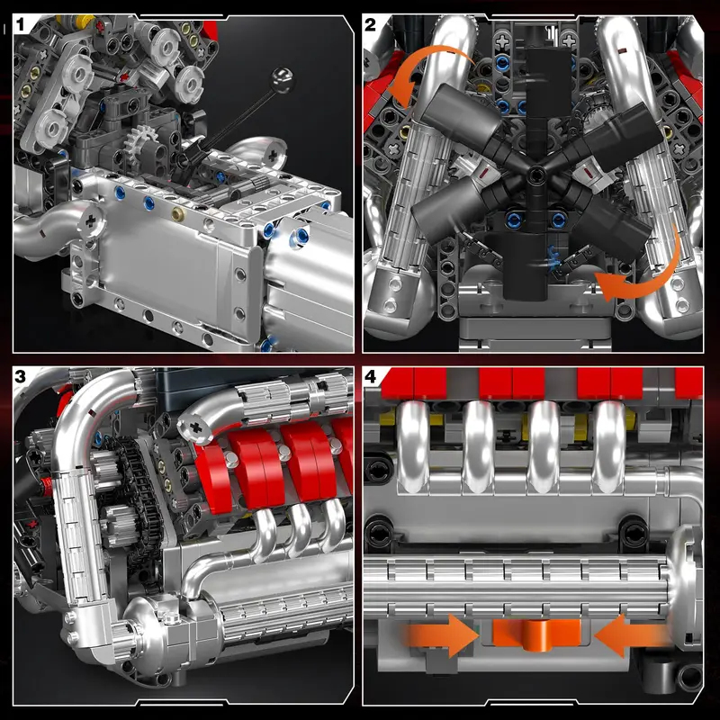 Mould King 10203 1169 Pezzi Ki - Model Kit V8 Engine recensione e prezzo
