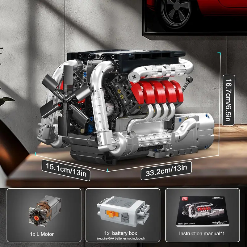 Mould King 10203 1169 Pezzi Ki - Model Kit V8 Engine recensione e prezzo
