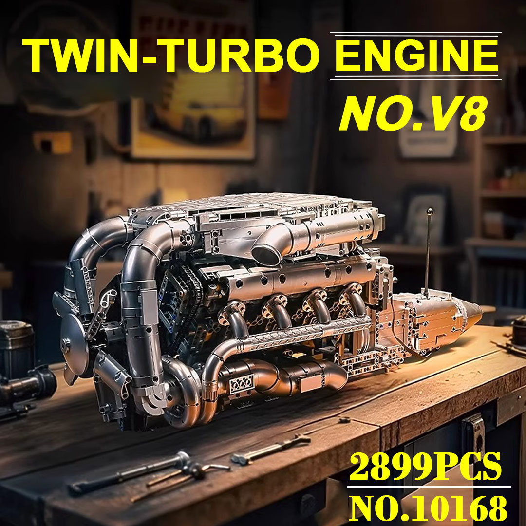 Mould King 10168 V8 Twin Turbo - Model Kit V8 Engine recensione e prezzo