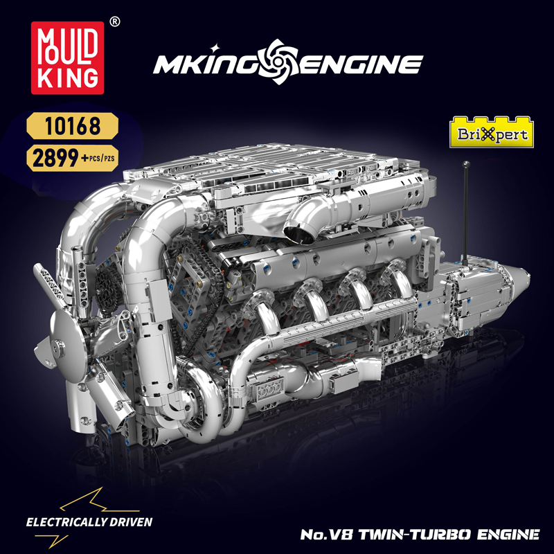 Mould King 10168 V8 Twin Turbo - Model Kit V8 Engine recensione e prezzo
